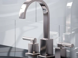 modern lever-handle 8in widespread faucet 3D Model