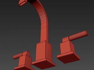 modern lever-handle 8in widespread faucet 3D-Modell