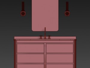 martens single extra-wide vanity 3D 模型