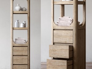 rh martens tall bath cabinet 3D मॉडल