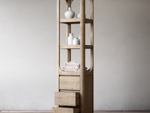 rh martens tall bath cabinet 3D मॉडल