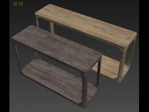 martens rectangular console table 3D Model
