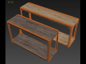 martens rectangular console table 3D Model