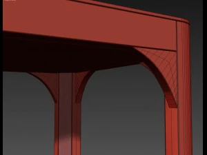 martens rectangular console table 3D Model