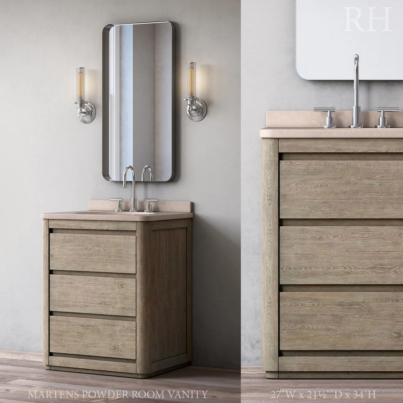 martens powder room vanity 3D Model .c4d .max .obj .3ds .fbx .stl .blend