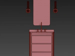 martens powder room vanity 3D Model