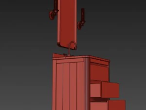 martens powder room vanity 3D Model