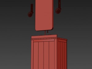 martens powder room vanity 3D 모델