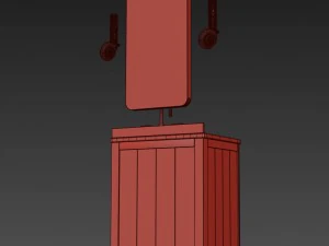 martens powder room vanity 3D Model