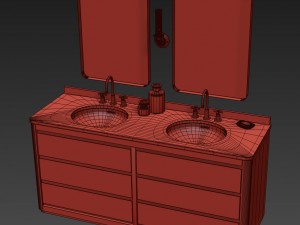 rh martens double vanity Modèle 3D