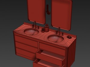 rh martens double vanity Modèle 3D