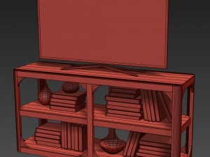 martens 60in media console 3D Model