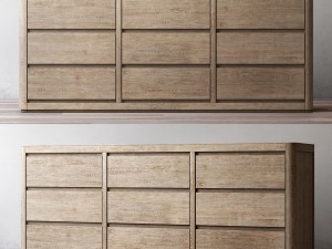 rh martens 9-drawer dresser 3Dモデル