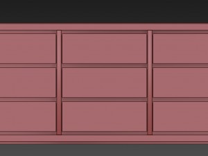 rh martens 9-drawer dresser 3D Model