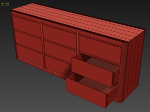 rh martens 9-drawer dresser 3D Model