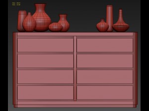 martens 8-drawer large dresser 3Dモデル