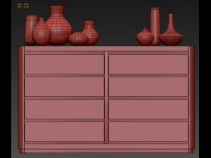 martens 8-drawer large dresser 3D Model