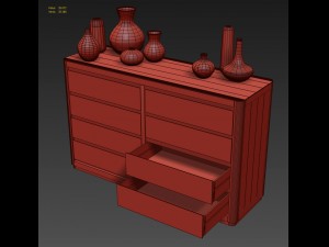martens 8-drawer large dresser 3Dモデル
