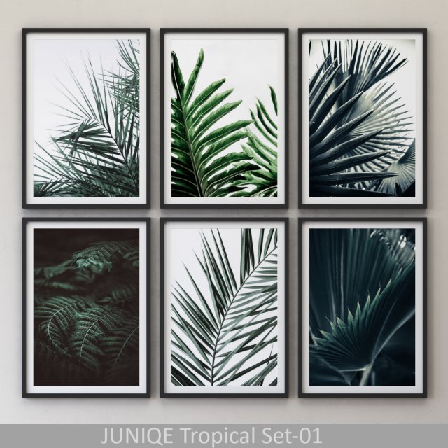 tropical set-01 framed 3D Model .c4d .max .obj .3ds .fbx .stl .blend 
