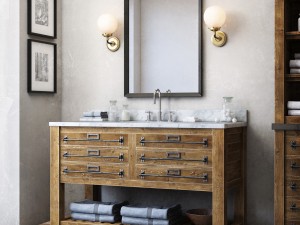 rh mercantile extra-wide single vanity sink 3D 模型