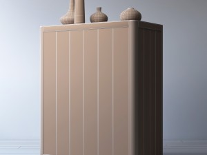 rh martens 5-drawer narrow dresser 3D Модель