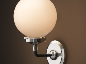 bistro globe clear glass single sconce Modèle 3D