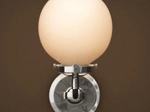bistro globe clear glass single sconce 3D Model