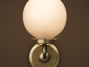bistro globe clear glass single sconce Modèle 3D