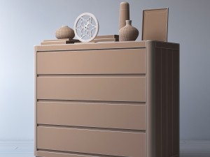 martens 4-drawer dresser 3D Model