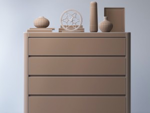 martens 4-drawer dresser 3D Model