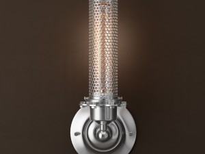 edison perforated metal sconce Modello 3D