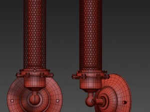 edison perforated metal sconce Modello 3D