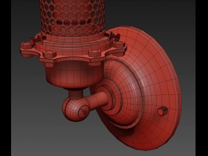 edison perforated metal sconce Modello 3D
