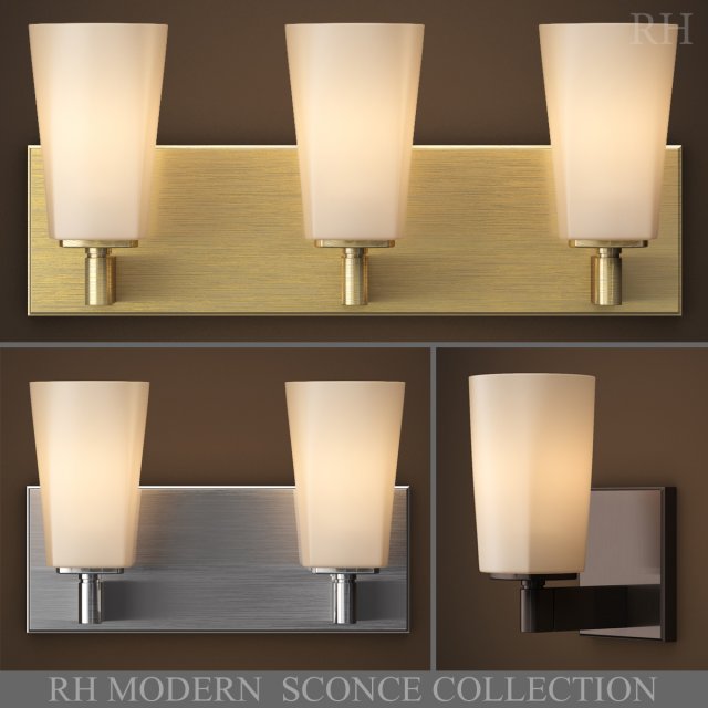 modern sconce collection 3D-Modell .c4d .max .obj .3ds .fbx .stl .blend 