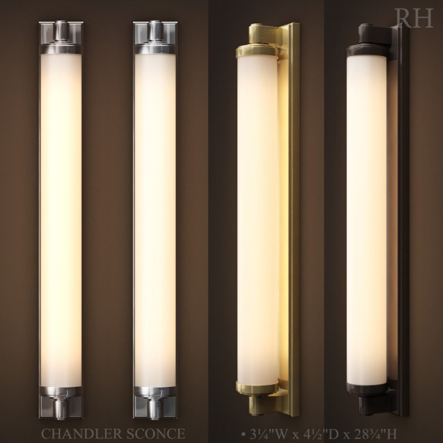 rh chandler sconce 3D Модель .c4d .max .obj .3ds .fbx .stl .blend 