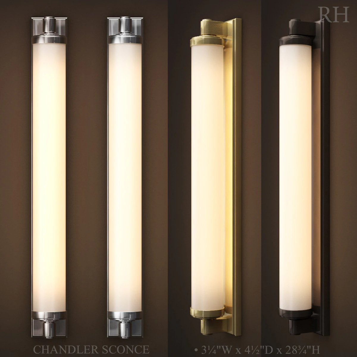 rh chandler sconce 3D Model .c4d .max .obj .3ds .fbx .stl .blend 