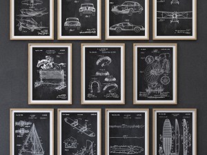 juniqe vehicle print collection 3Dモデル