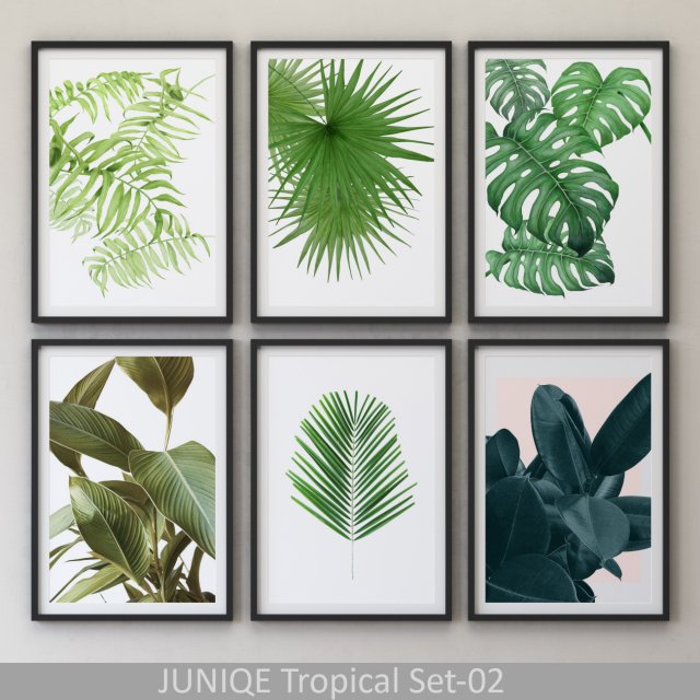 tropical set-02 framed 3Dモデル .c4d .max .obj .3ds .fbx .stl .blend 
