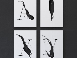 letters artsy framed Model 3D