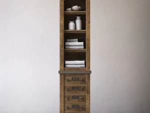 mercantile tall bath cabinet 3D Model
