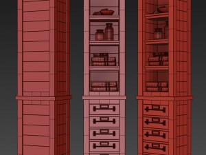 mercantile tall bath cabinet 3Dモデル