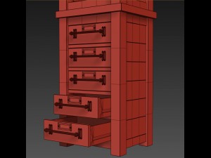mercantile tall bath cabinet 3Dモデル