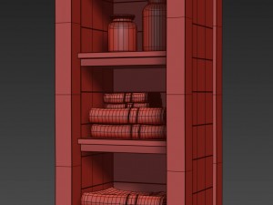 mercantile tall bath cabinet 3Dモデル