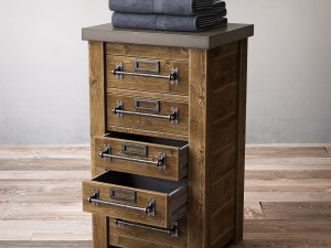 mercantile short bath cabinet 3D 模型