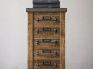 mercantile short bath cabinet 3D Model