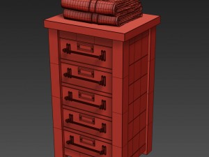 mercantile short bath cabinet 3D 模型