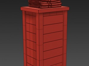 mercantile short bath cabinet 3D 模型