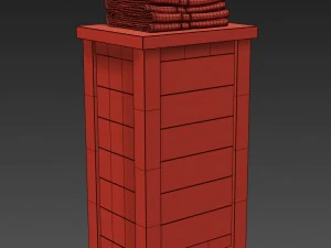 mercantile short bath cabinet 3D Model