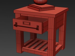 mercantile 24in open nightstand 3Dモデル