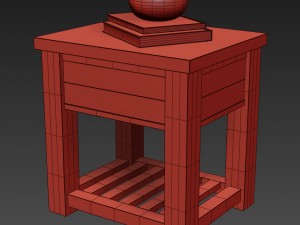 mercantile 24in open nightstand 3Dモデル